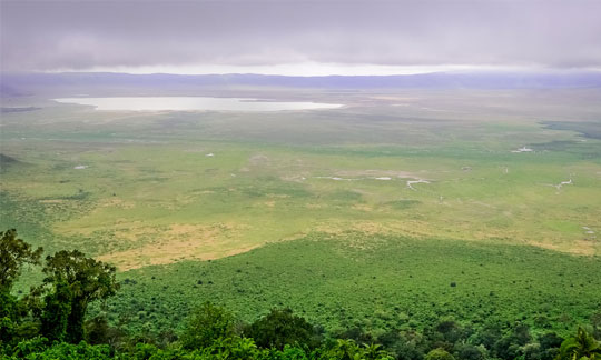 Beautiful top view of Ngorongoro Rim Area, Tanzania